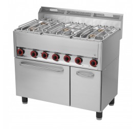 5 égőfejes RedFox gáztűzhely elektromos, légkeveréses sütővel